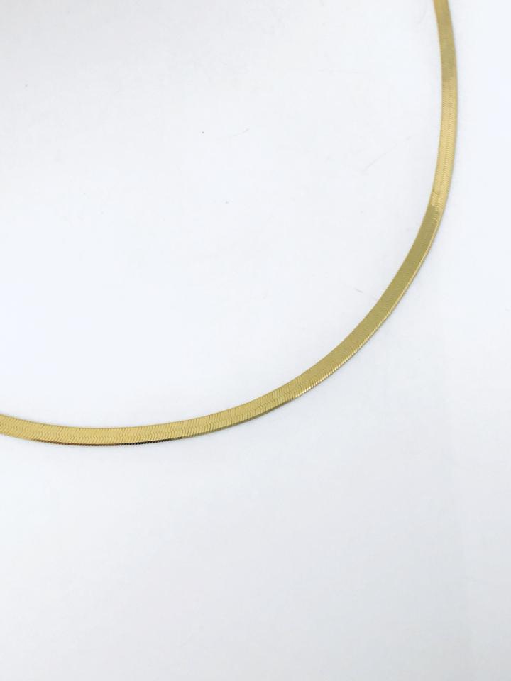 Gold Herringbone Necklace