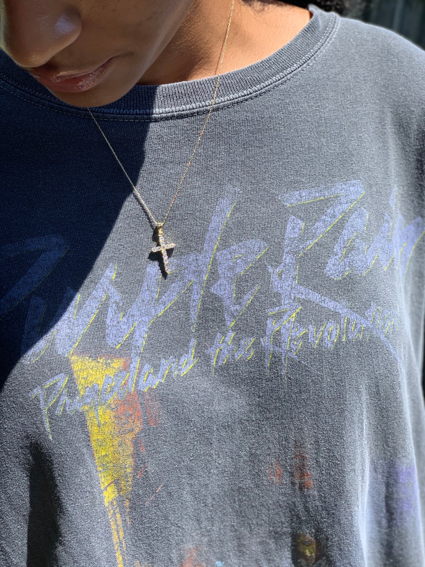 Gold Cross Pendant Necklace