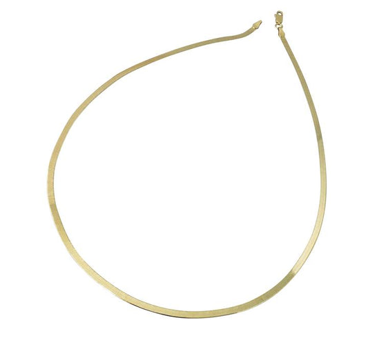 Gold Herringbone Necklace